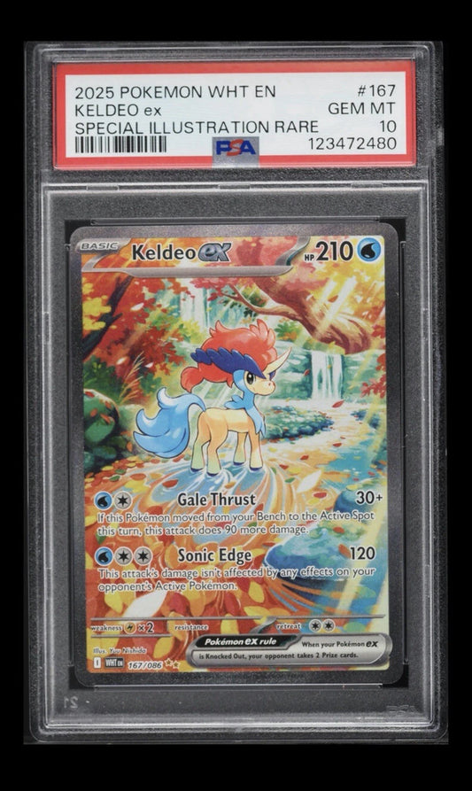 Keldeo EX PSA 10- Special Illustration Rare ( White Flare #167)